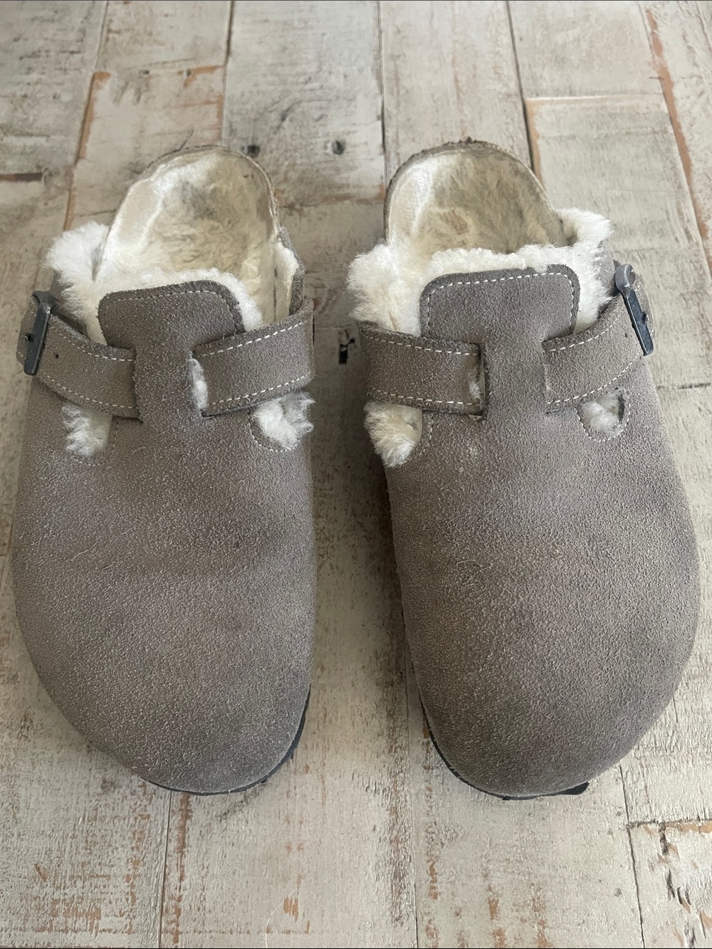‼️SOLD‼️Birkenstock Stone Coin Gray Boston Clogs☕️ - Picture 3 of 16